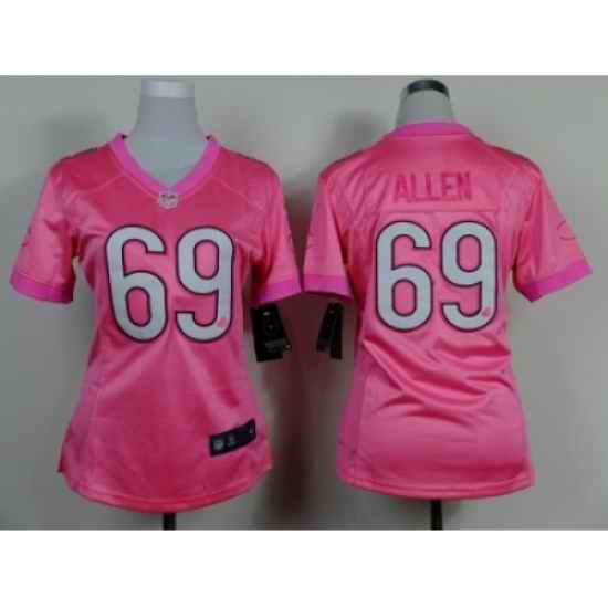 Nike women Chicago Bears #69 Jared Allen pink jerseys